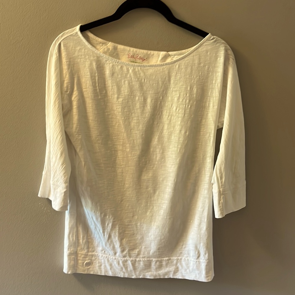 Lilly Pulitzer 3/4 sleeve Crewwneck Shirt (Size S)